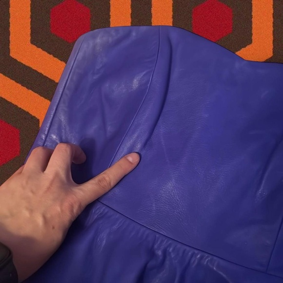 NWT BOULEE Hailey Vegan Leather Mini Dress - Picture 6 of 7